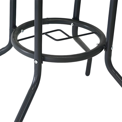 Jedálenský stôl, čierna oceľ/tvrdené sklo, BORGEN NEW TYP 2